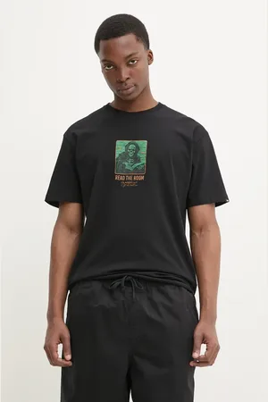 Vans T-shirt bawełniany męski kolor z nadrukiem VN000M3VBLK1