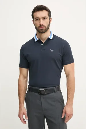 Barbour Polo bawełniane Hawkesmoor Tipped Tailored Fit Polo Shirt męski kolor gładki MML1443