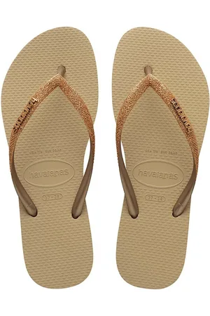 Havaianas Japonki SLIM GLITTER II damskie kolor na płaskim obcasie 4146975.9177