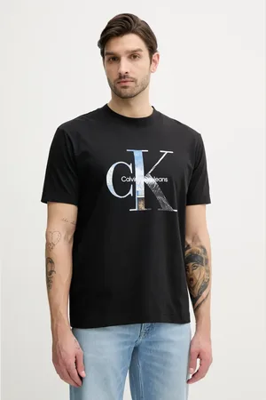Calvin Klein T-shirt bawełniany męski kolor z nadrukiem J30J327483