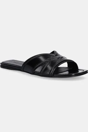 Zadig & Voltaire Klapki skórzane Azora damskie kolor SWCT02012