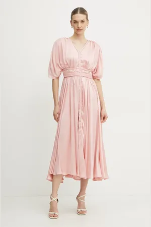 Guess Sukienka LUCIE kolor midi rozkloszowana W5PK1O WHHF0