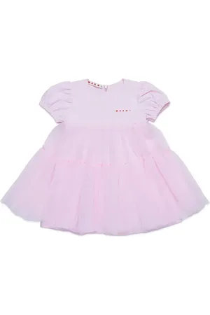 Marni Sukienka bawełniana niemowlęca MD294B DRESS kolor mini rozkloszowana M01439