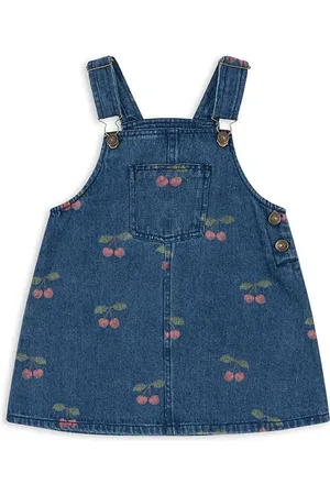 Konges Sløjd Sukienka jeansowa dziecięca MAGOT OVERALL DRESS GOTS kolor mini rozkloszowana KS102041