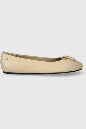 Tommy Hilfiger Baleriny skórzane ESSENTIAL LEATHER BALLERINA kolor FW0FW07768
