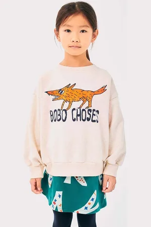 Bobo Choses Bluza bawełniana dziecięca The Clever Fox kolor z nadrukiem 224AC044