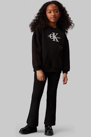 Calvin Klein Spodnie dziecięce PINSTRIPE FLARE kolor wzorzyste IG0IG02734