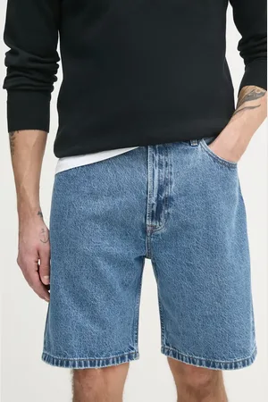 Calvin Klein Szorty jeansowe męskie kolor LV04RB931G