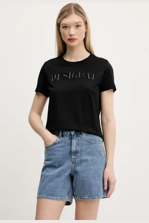 Desigual T-shirt bawełniany BRANDY damski kolor 25SWTK17