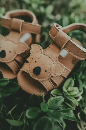 Donsje Sandały skórzane niemowlęce Diedan Sandals Koala kolor 1039601