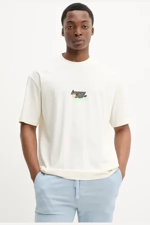 Hugo Blue T-shirt bawełniany męski kolor z nadrukiem 50536122