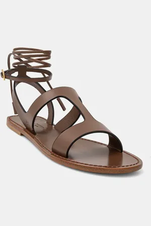 Max Mara Sandały skórzane LEMMA damskie kolor 2515521075600