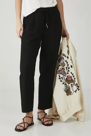 MEDICINE Spodnie lniane damskie kolor fason chinos medium waist