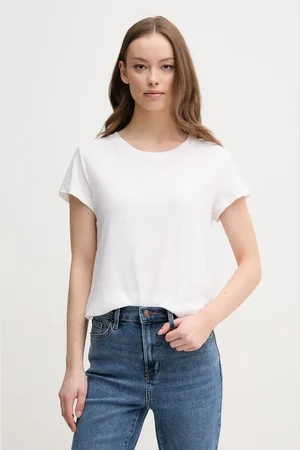 Pepe Jeans T-shirt lniany MEGAN damski kolor PL506049
