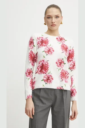 Morgan Sweter z domieszką wełny MFLOWER damski kolor MFLOWER