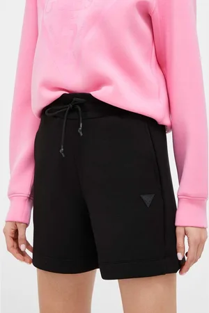 Guess Szorty ELLY damskie kolor gładkie high waist V2YD10 K7UW2