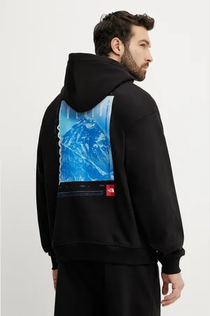 The North Face Bluza bawełniana Axys męska kolor z kapturem z nadrukiem NF0A8C1QJK31