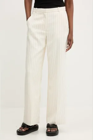 Abercrombie & Fitch Spodnie damskie kolor szerokie high waist KI156-5366