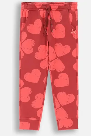 COCCODRILLO Spodnie dresowe dziecięce kolor wzorzyste HEARTS GIRL KIDS