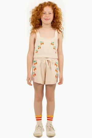 Tiny Cottons Szorty bawełniane dziecięce STRAWBERRIES SHORTS kolor z aplikacją SS25-301