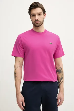 Lacoste T-shirt bawełniany kolor fioletowy TH7318