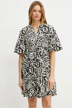 Max Mara Sukienka bawełniana kolor mini rozkloszowana 2515621072600