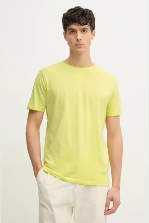 Lindbergh T-shirt bawełniany męski kolor gładki 30-400104