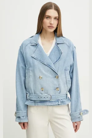 HUGO BOSS Kurtka jeansowa kolor przejściowa 50539077
