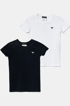 Emporio Armani T-shirt dziecięcy 2-pack kolor gładki EB000489 AF16036