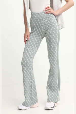 Guess Spodnie damskie kolor dzwony high waist