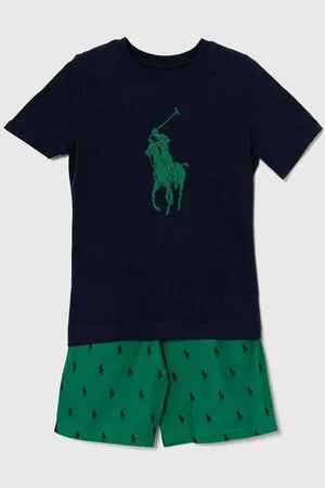 Ralph Lauren Piżama bawełniana dziecięca kolor wzorzysta