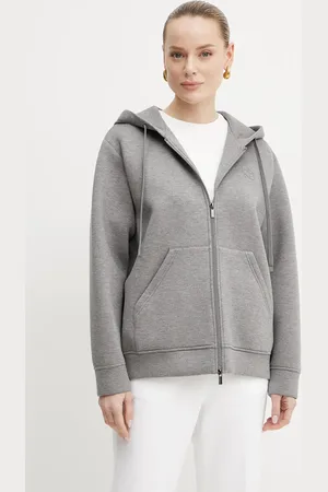 Max Mara Bluza damska kolor z kapturem melanżowa 2515911021600