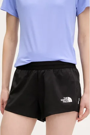 The North Face Szorty sportowe Breeze damskie kolor gładkie high waist NF0A8BNXJK31