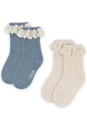 Konges Sløjd Skarpetki dziecięce 2 PACK POINTELLE SOCKS 2-pack kolor KS102892