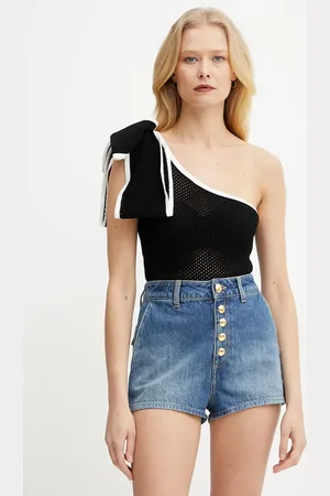 Elisabetta Franchi Body damska kolor gładka BK69T51E2