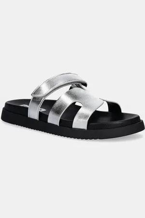 Steve Madden Klapki skórzane Missile damskie kolor SM11003028