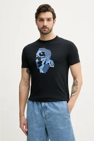 Karl Lagerfeld T-shirt bawełniany męski kolor z nadrukiem 552241.755065