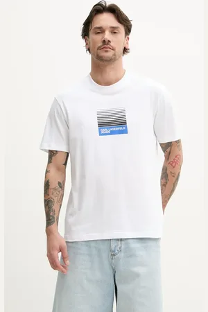 Karl Lagerfeld T-shirt bawełniany męski kolor z nadrukiem A2M17041