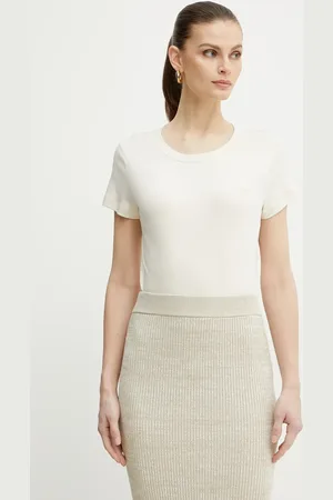 MARELLA T-shirt bawełniany LANGUE damski kolor 2513971025200