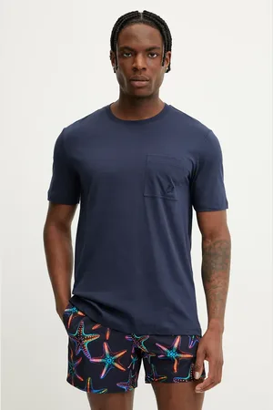 Vilebrequin T-shirt bawełniany TITAN męski kolor gładki TTNU0P00