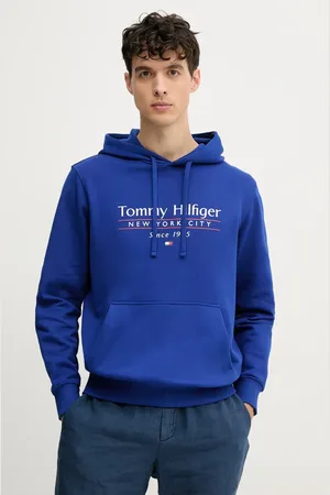 Tommy Hilfiger Bluza bawełniana męska kolor z kapturem z nadrukiem MW0MW38672