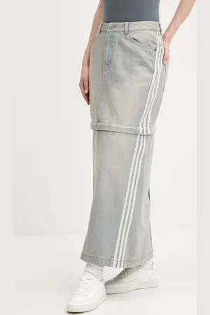 adidas Spódnica jeansowa DENIM ZIP SKIRT kolor mini prosta JX9215