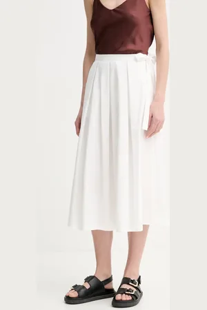 Max Mara Spódnica bawełniana kolor midi rozkloszowana 2515101032600