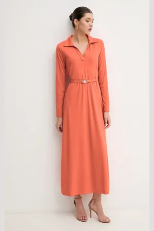 DKNY Sukienka kolor midi rozkloszowana DD5J1H52