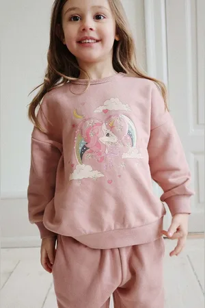 Konges Sløjd Bluza dziecięca LOU GLITTER SWEATSHIRT OCS kolor z nadrukiem KS101562