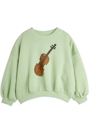 Mini Rodini Bluza bawełniana dziecięca Violin kolor z nadrukiem 2522016775