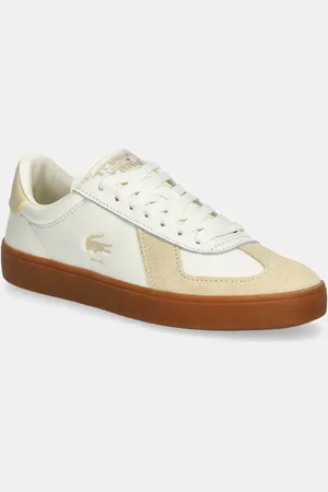 Lacoste Sneakersy skórzane BASESHOT PRO damskie kolor 49SFA0030