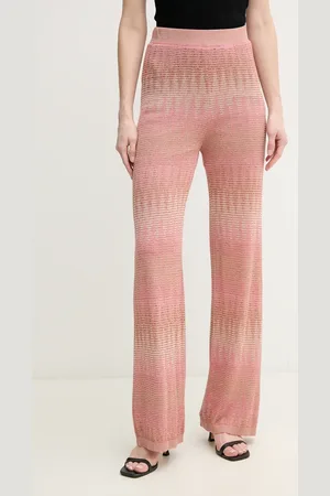 Oui Spodnie damskie kolor proste high waist 92116