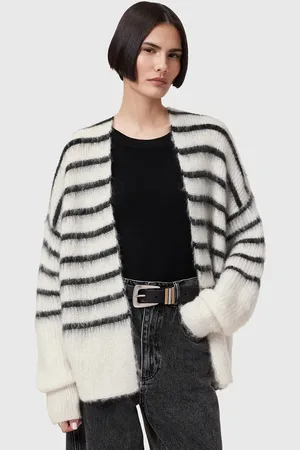 AllSaints Kardigan wełniany RIGA damski kolor W005KC