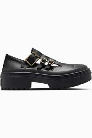 Converse Półbuty skórzane Chuck Taylor All Star Lugged Heel MJ damskie kolor na platformie A10616C